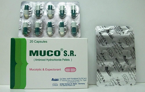 كبسولات ميوكو اس ار لعلاج أمراض الجهاز التنفسي Muco S.R Capsules